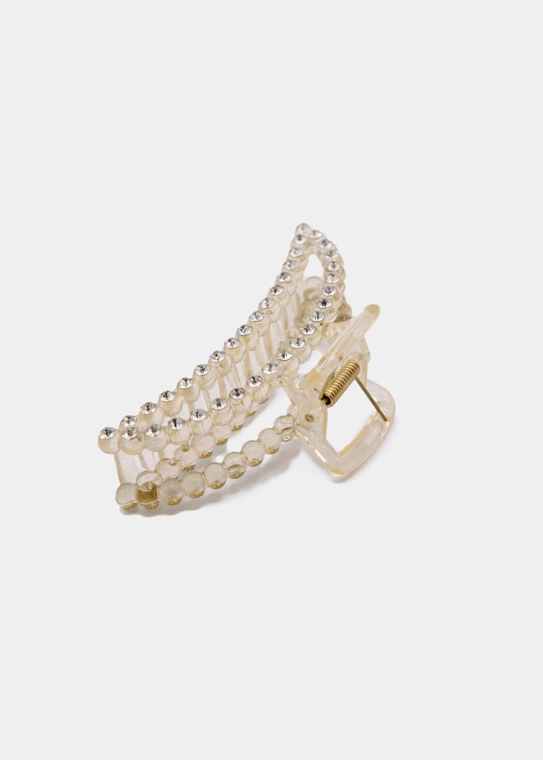 Pince à cheveux scintillante — blanc