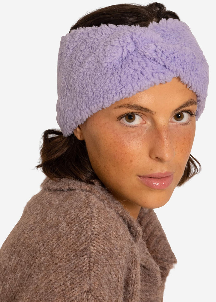 Bandeau effet peluche — lilas