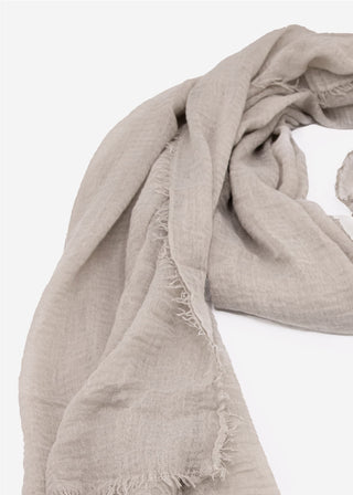 Écharpe en mousseline de coton — gris clair
