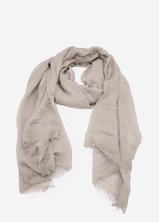 Écharpe en mousseline de coton — gris clair