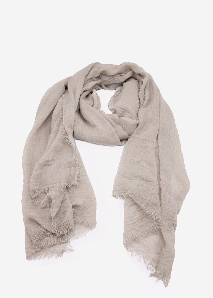 Écharpe en mousseline de coton — gris clair