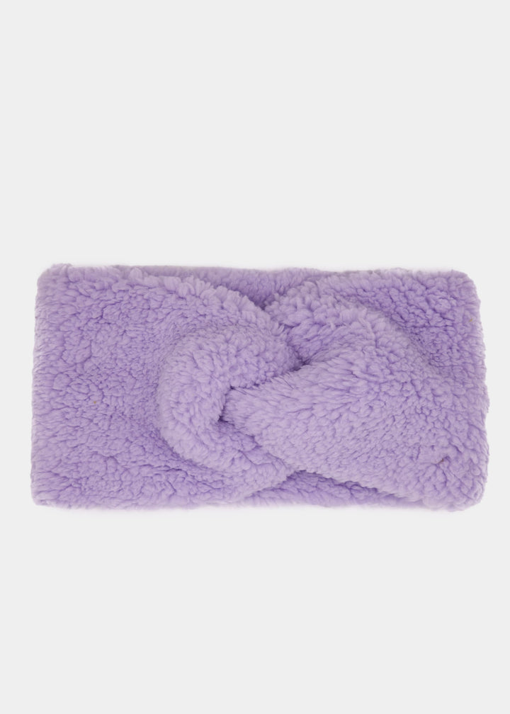 Bandeau effet peluche — lilas