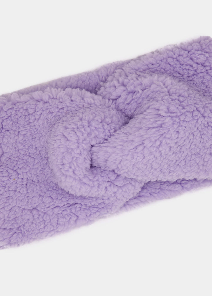 Bandeau effet peluche — lilas