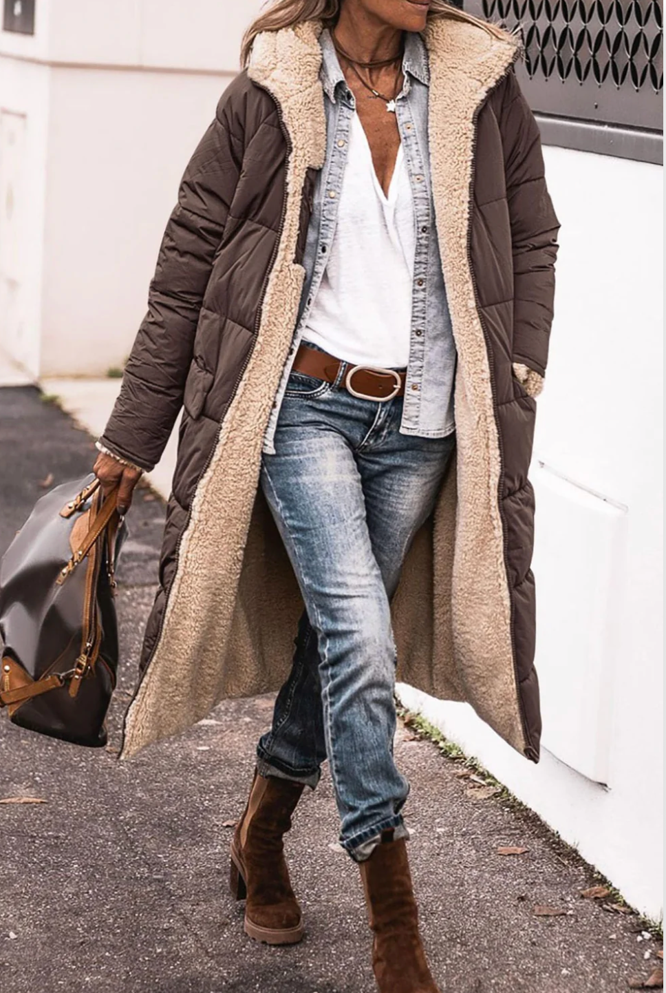 Tânia | Manteau chaud réversible