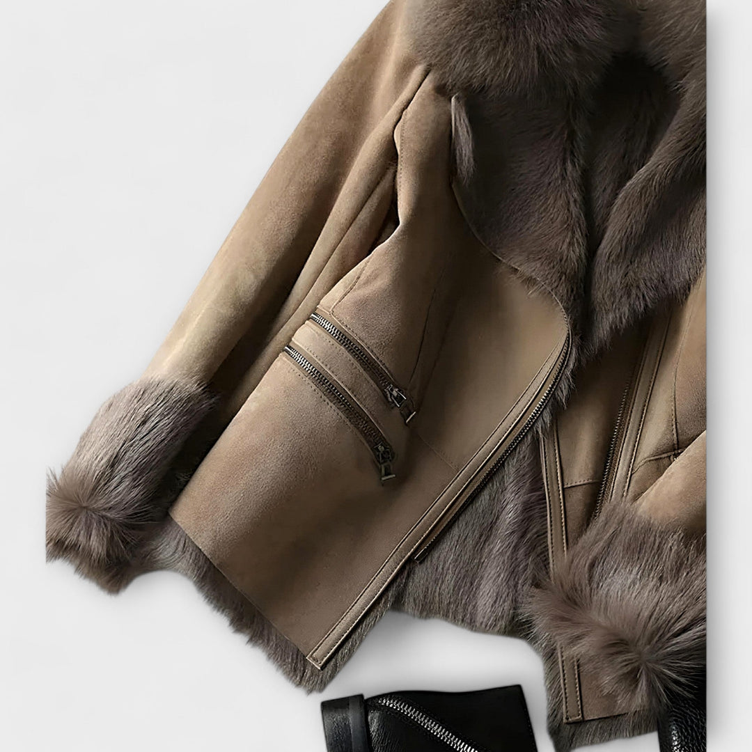 Mariana | Manteau en peau lainée