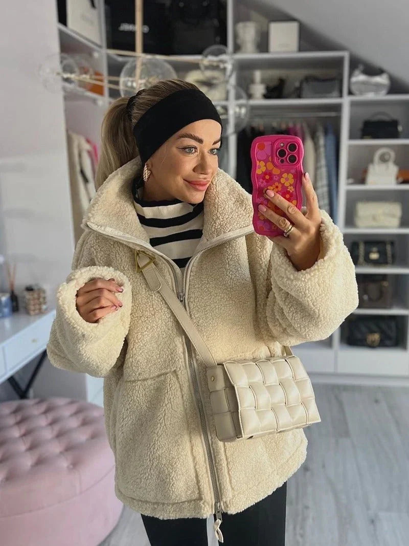 Kaja | Manteau effet peluche