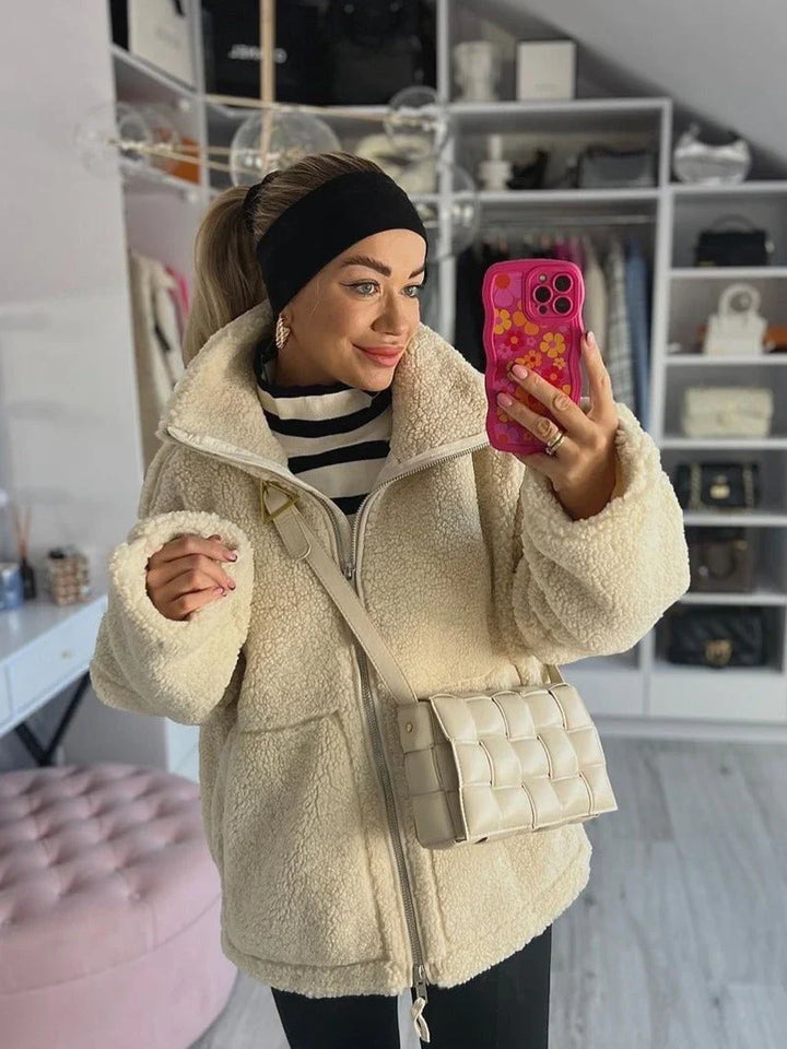 Kaja | Manteau effet peluche