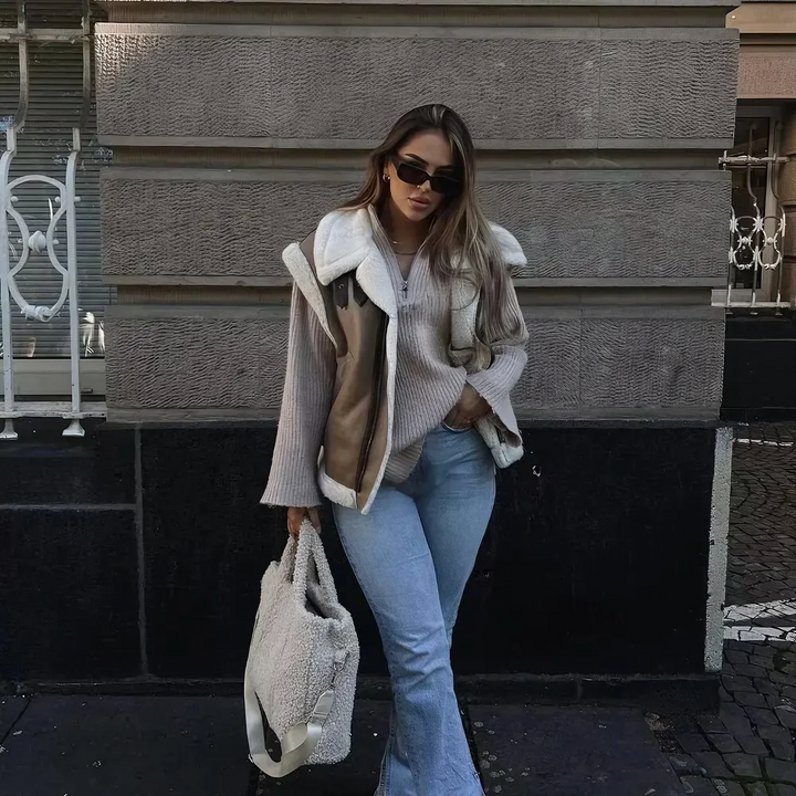 Demi | Gilet effet peluche