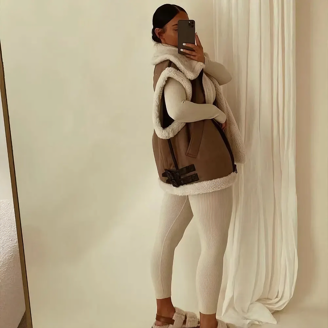 Demi | Gilet effet peluche