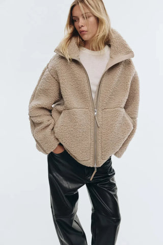 Kaja | Manteau effet peluche