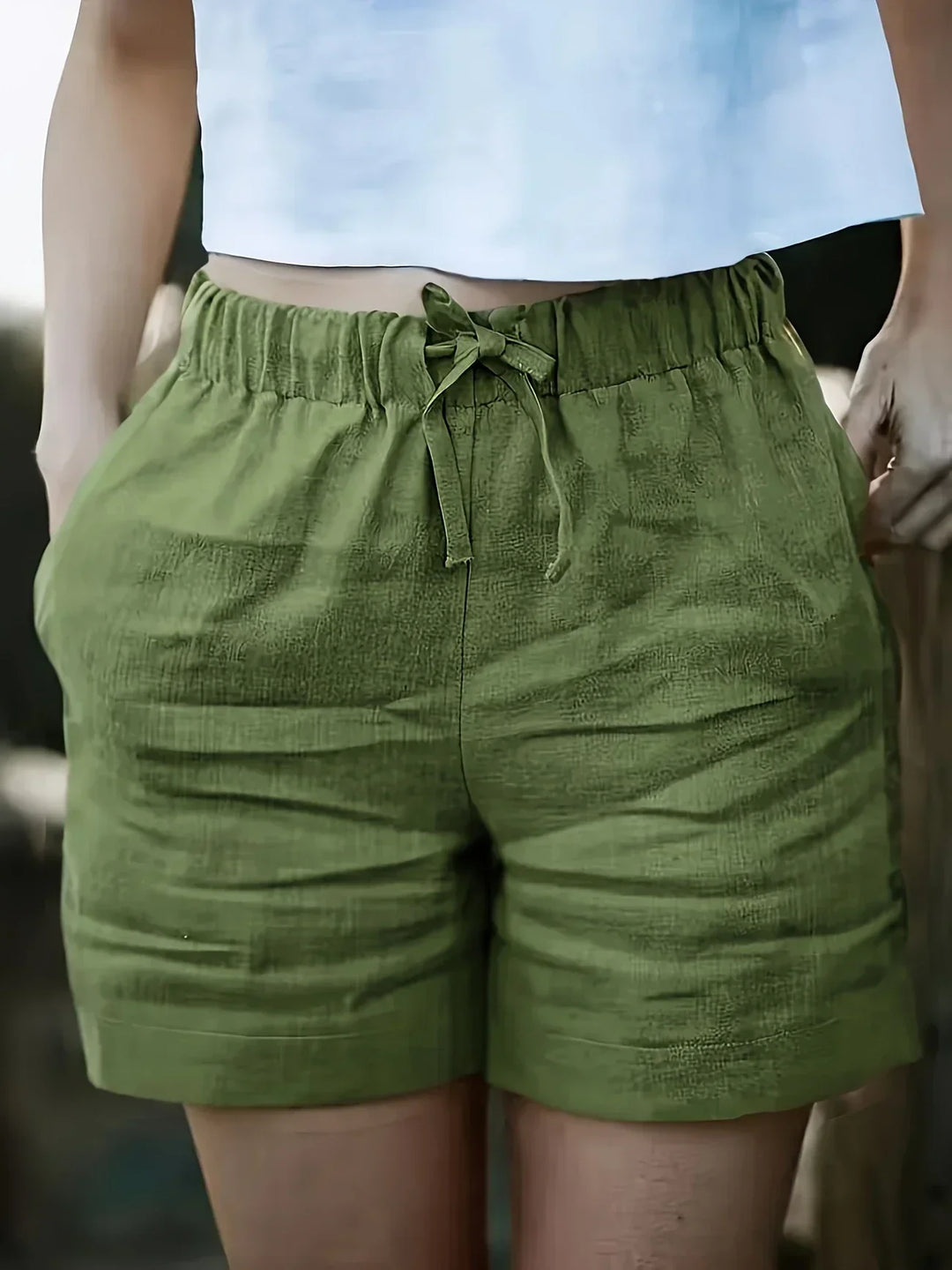 Short D'été Décontracté Avec Poches Pour Femmes