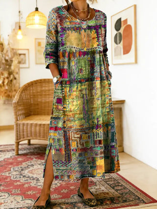 Anaïs | Robe ethnique patchwork vintage