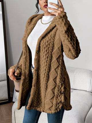 Sara | Manteau à capuche effet peluche