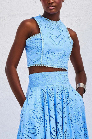 Ensemble Larissa™ : Top Brodé et Jupe Maxi Taille Haute