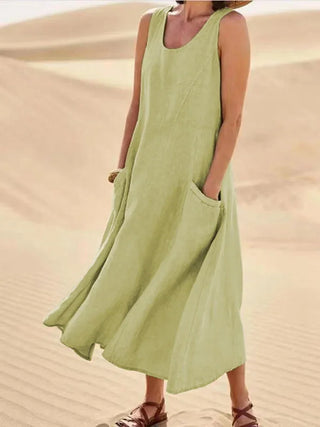 Nina Robe Maxi d’Été en Lin – L’Incontournable de l’Été