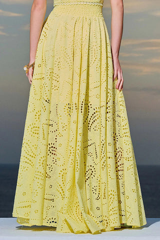 Ensemble Larissa™ : Top Brodé et Jupe Maxi Taille Haute