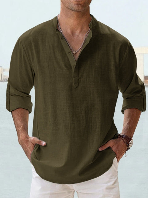 Félix | Chemise minimaliste à col mandarin pour homme