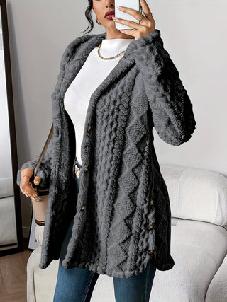 Sara | Manteau à capuche effet peluche