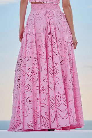 Ensemble Larissa™ : Top Brodé et Jupe Maxi Taille Haute