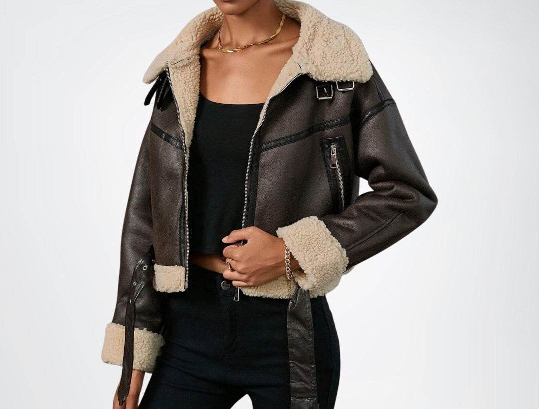 Hannah | Veste aviateur effet cuir
