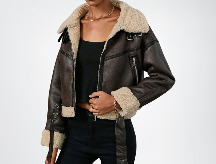 Hannah | Veste aviateur effet cuir