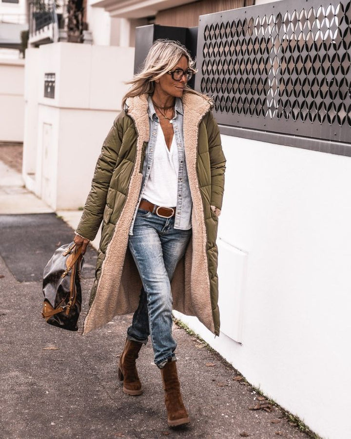 Tânia | Manteau chaud réversible