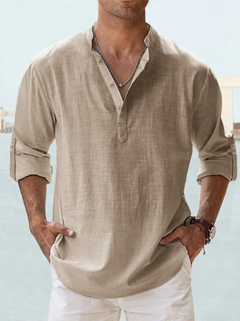 Félix | Chemise minimaliste à col mandarin pour homme