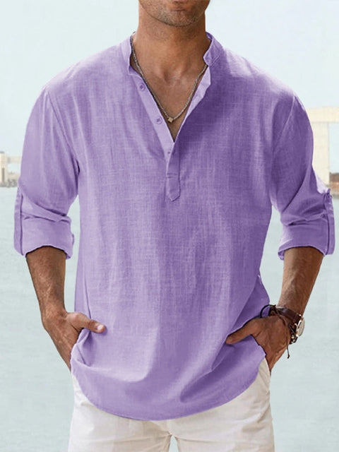 Félix | Chemise minimaliste à col mandarin pour homme