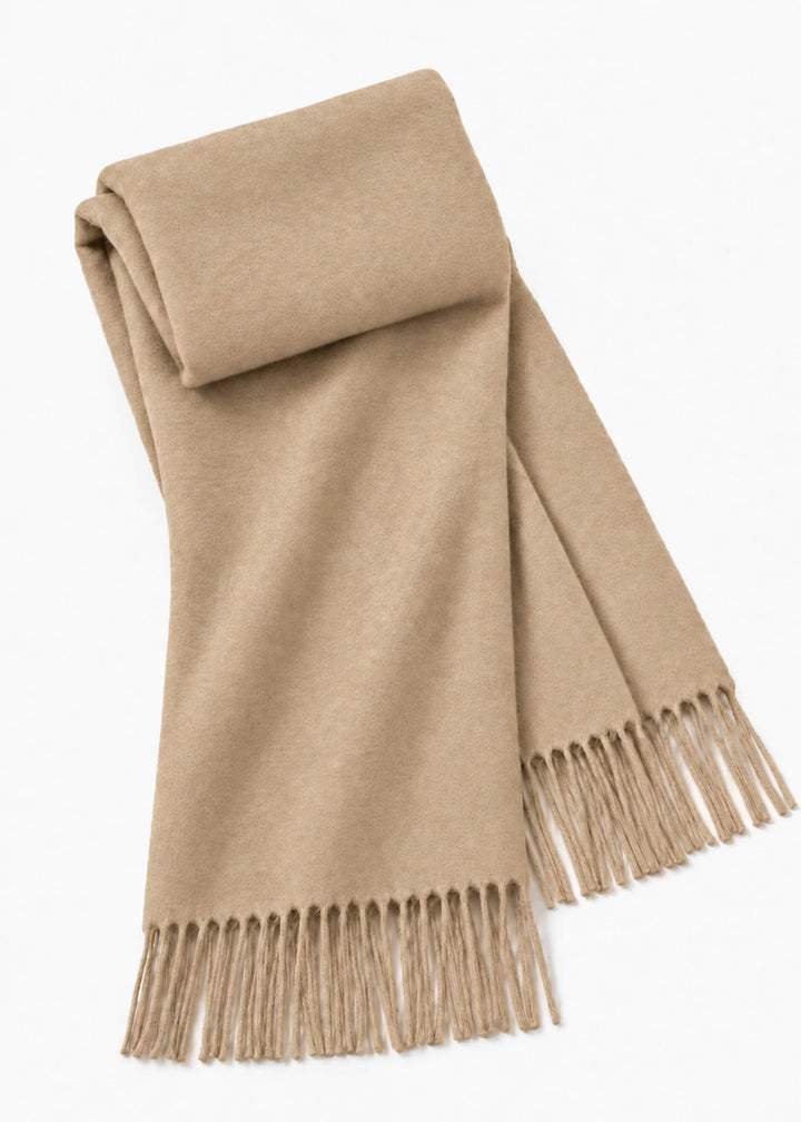Écharpe douce en mélange cachemire — beige