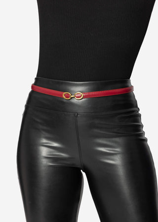 Ceinture ajustable à anneaux — bordeaux