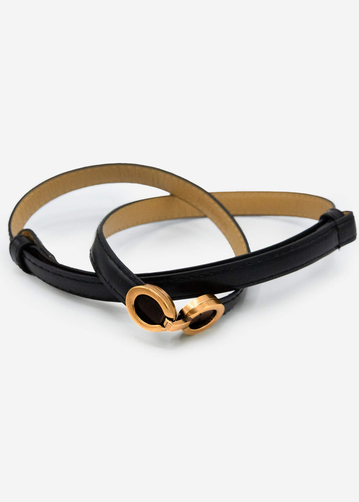 Ceinture ajustable à anneaux — noir