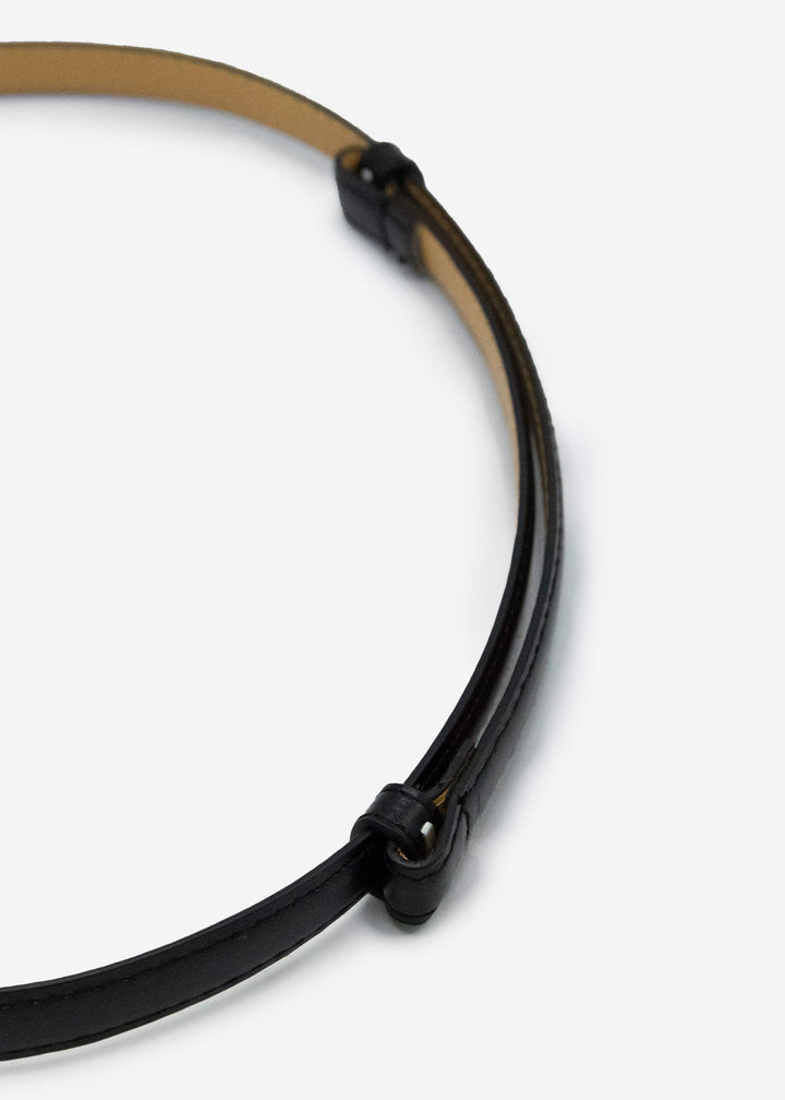 Ceinture ajustable à anneaux — noir