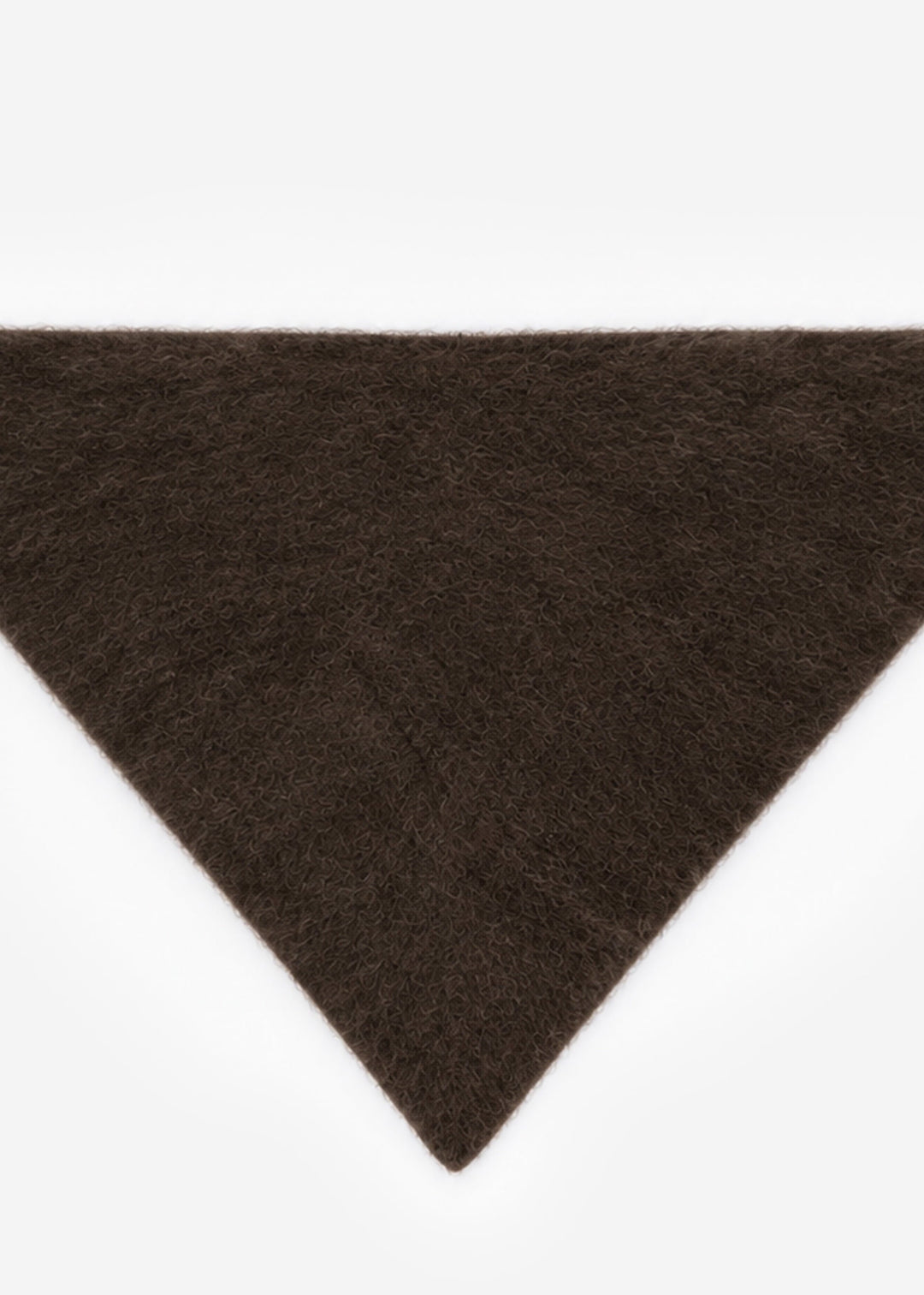 Écharpe triangle en maille — marron foncé