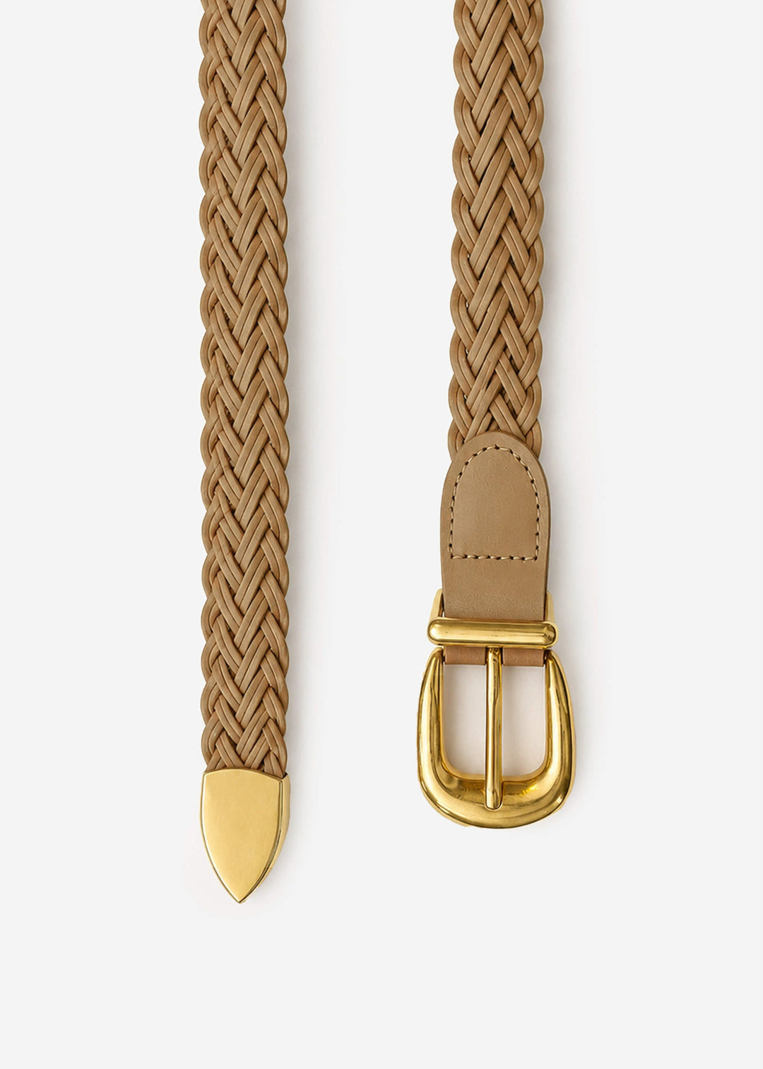 Ceinture tressée — beige