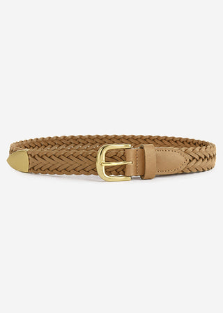 Ceinture tressée — beige