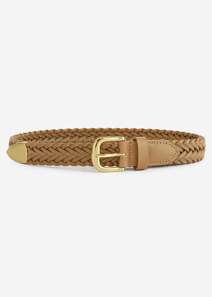 Ceinture tressée — beige