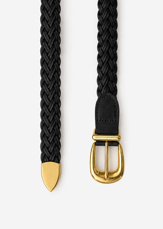 Ceinture tressée — noir