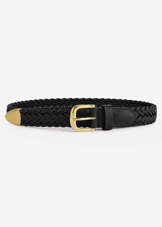 Ceinture tressée — noir