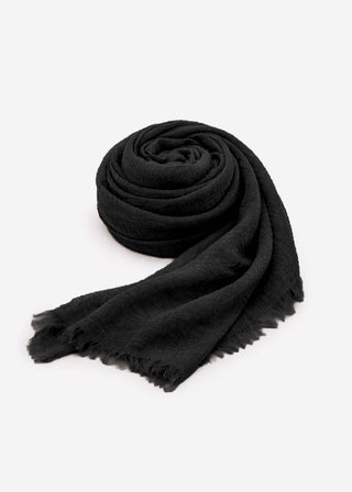 Écharpe en mousseline de coton — noir