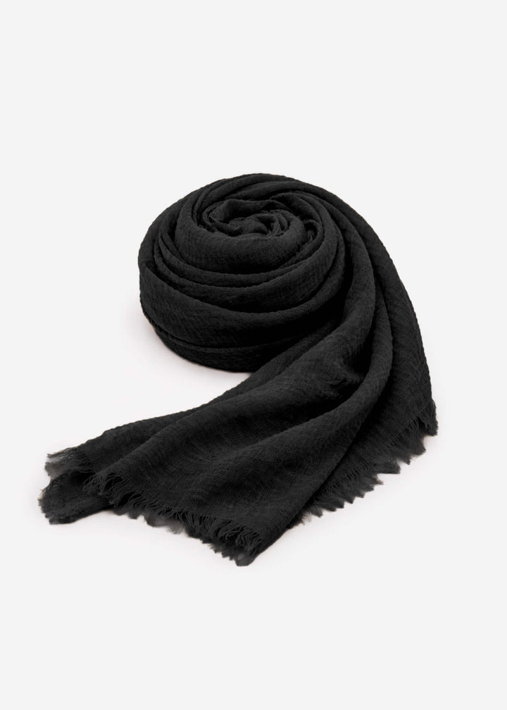 Écharpe en mousseline de coton — noir