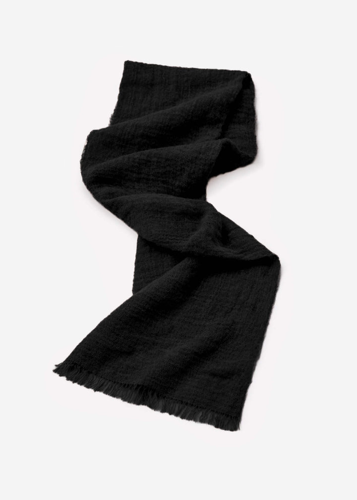 Écharpe en mousseline de coton — noir
