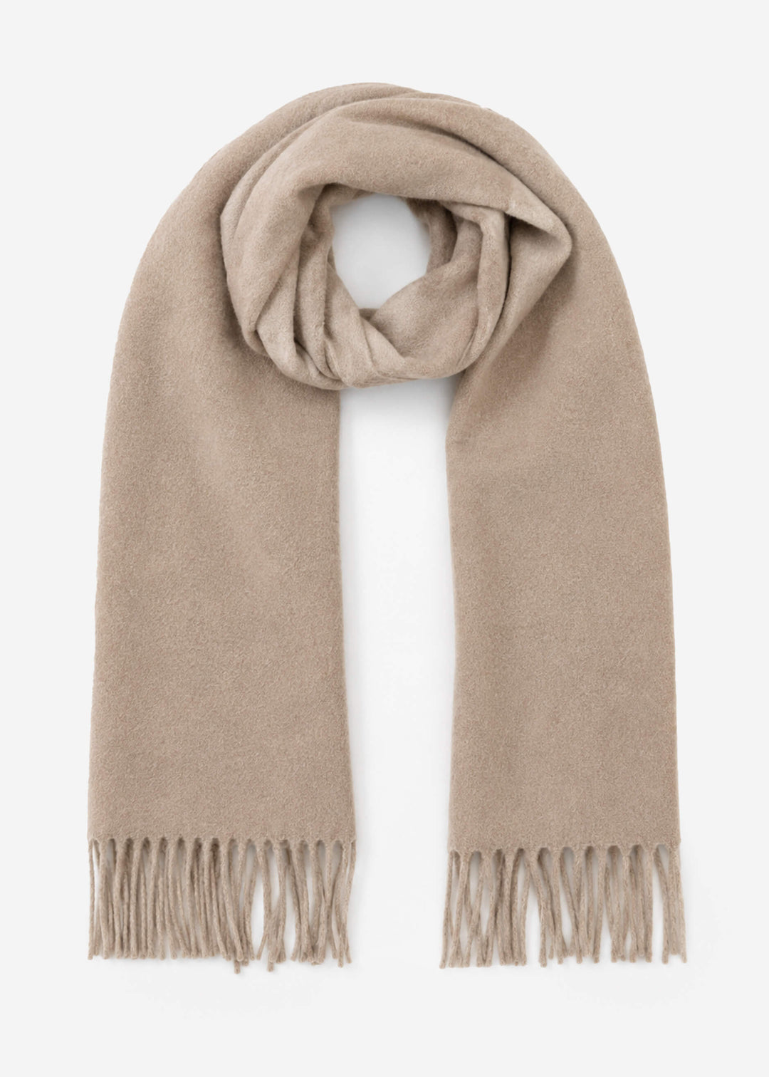 Écharpe douce en mélange cachemire — beige clair
