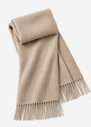 Écharpe douce en mélange cachemire — beige clair