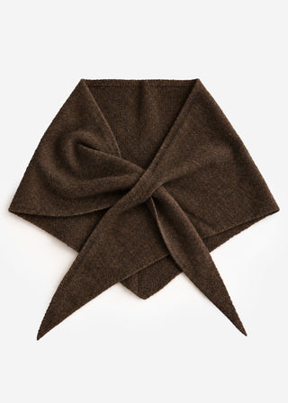 Écharpe triangle à passant — marron