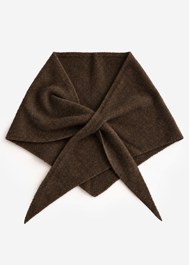Écharpe triangle à passant — marron