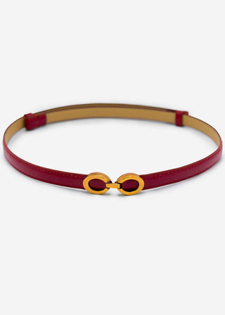 Ceinture ajustable à anneaux — bordeaux