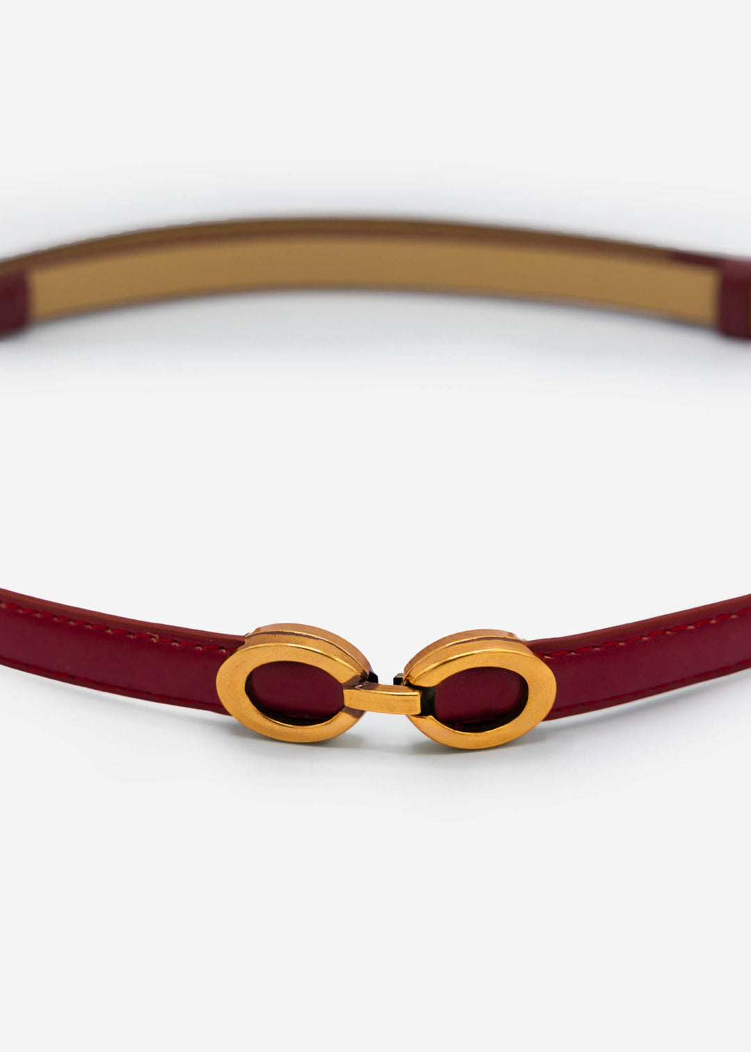 Ceinture ajustable à anneaux — bordeaux
