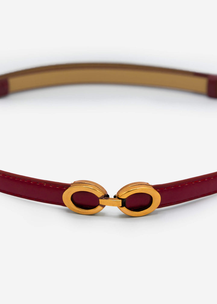 Ceinture ajustable à anneaux — bordeaux