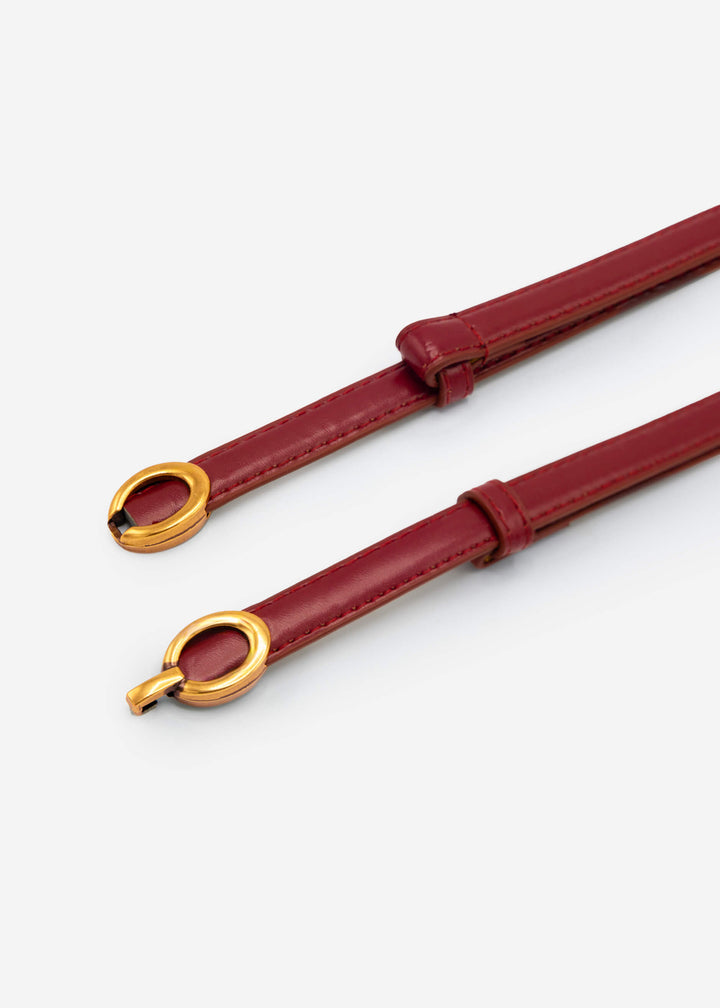 Ceinture ajustable à anneaux — bordeaux