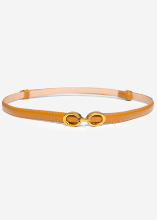 Ceinture ajustable à anneaux — camel